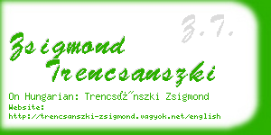 zsigmond trencsanszki business card